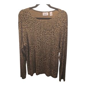 Chico's Travelers Sz. Xlarge Gold Blingy Blouse